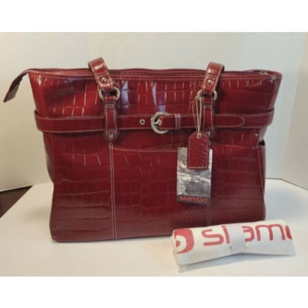 McKleinUSA SERRA Red Leather Ladies Laptop Tote 35266 NWT